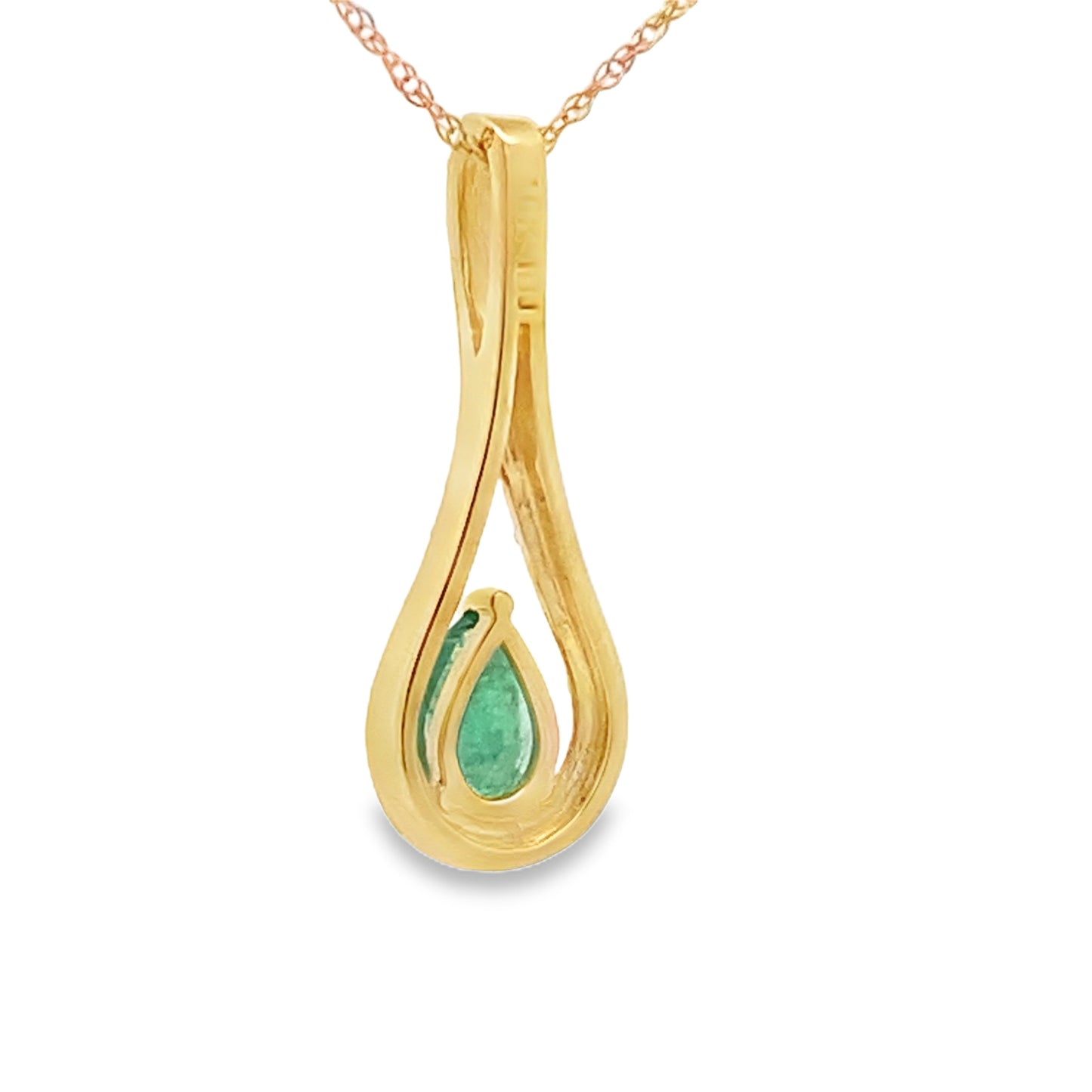 .37ct Emerald Diamond Fashion Pendants 10KT Yellow Gold Bids.com