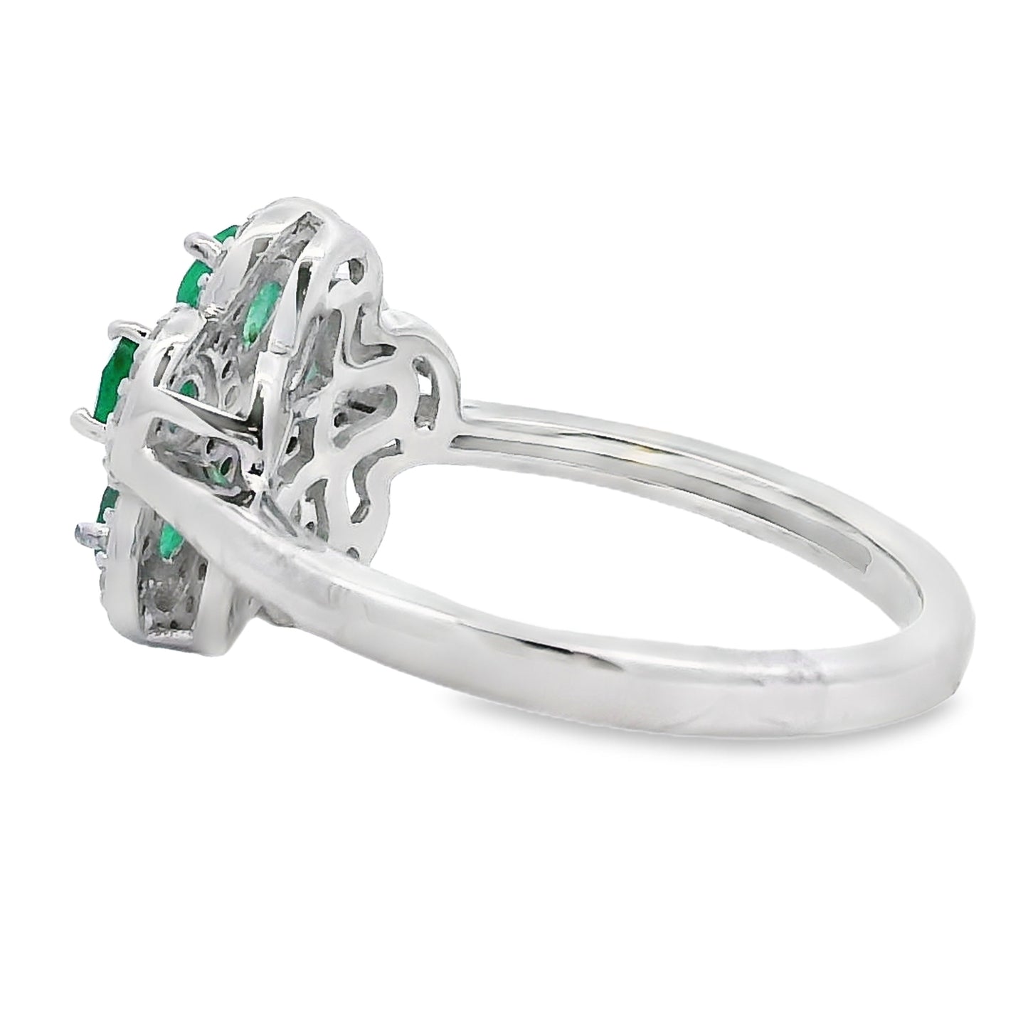 Genuine 1.01ct Emerald Zircon Ring Sterling Silver Bids.com