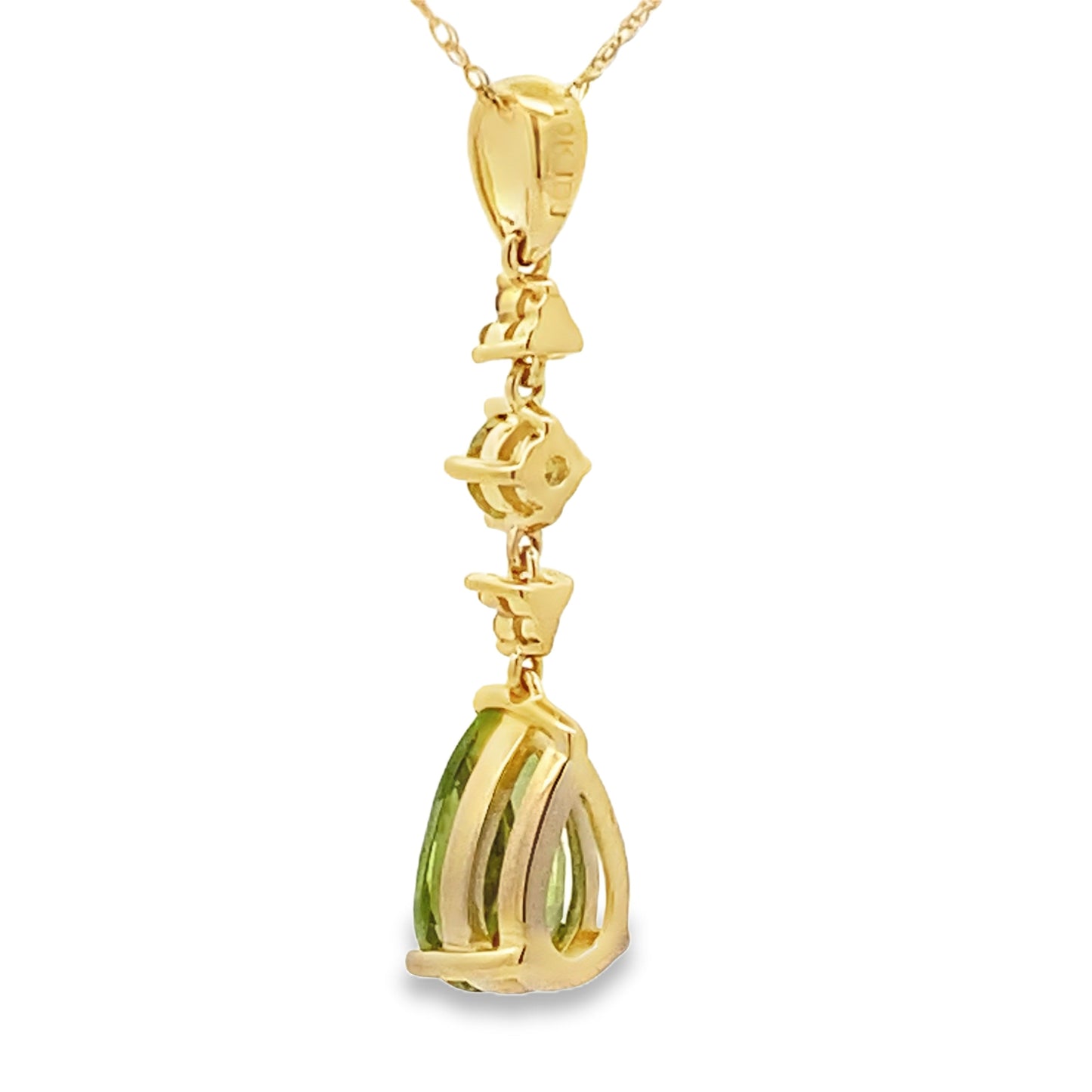 Peridot Diamond Fashion Pendants 10KT Yellow Gold Bids.com