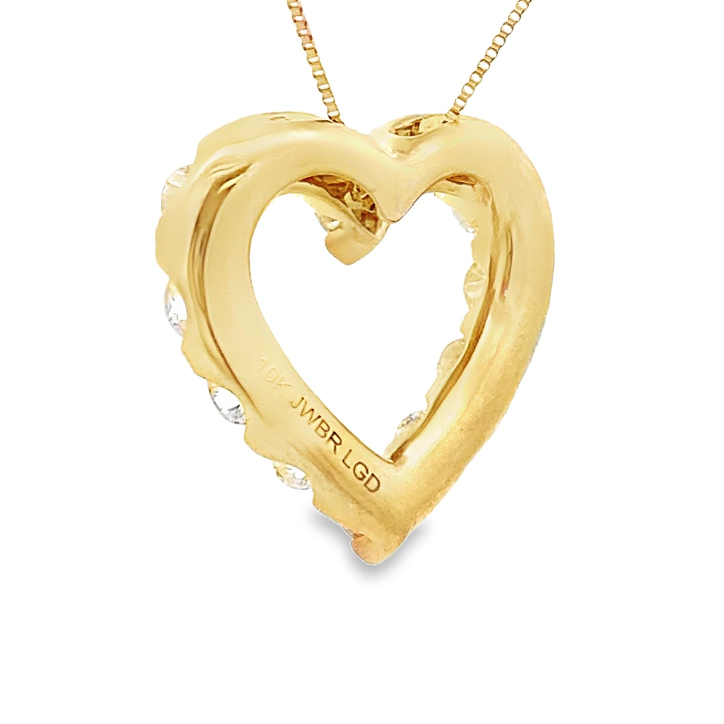 Lab Grown Diamond Heart Love Pendant 10KT Yellow Gold Bids.com