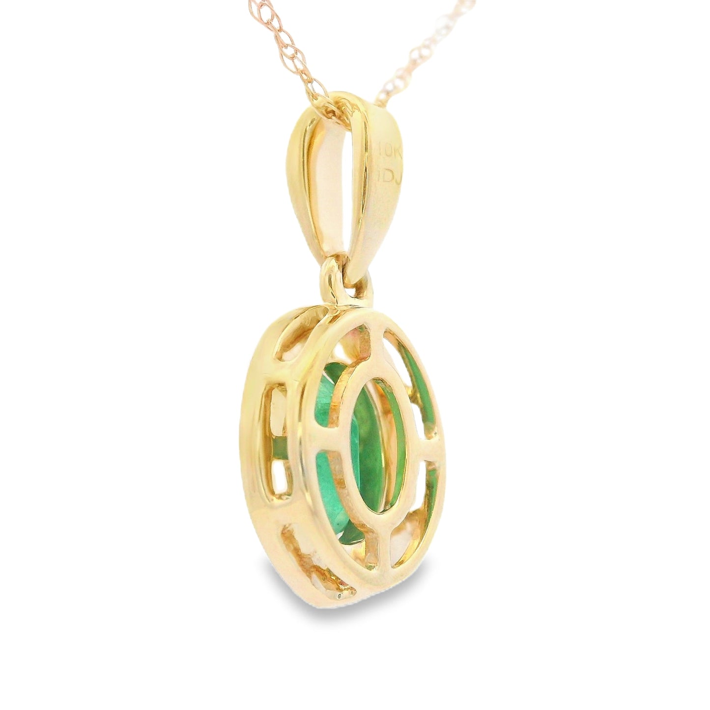 .46ct Emerald Diamond Fashion Pendants 10KT Yellow Gold Bids.com
