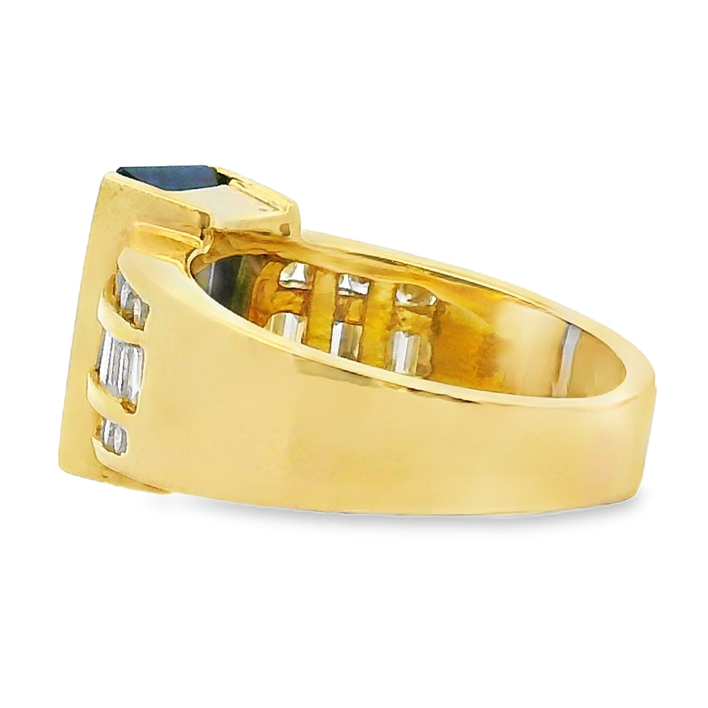 Natural .80ct Tanzanite Diamond Ring 18KT Yellow Gold Bids.com