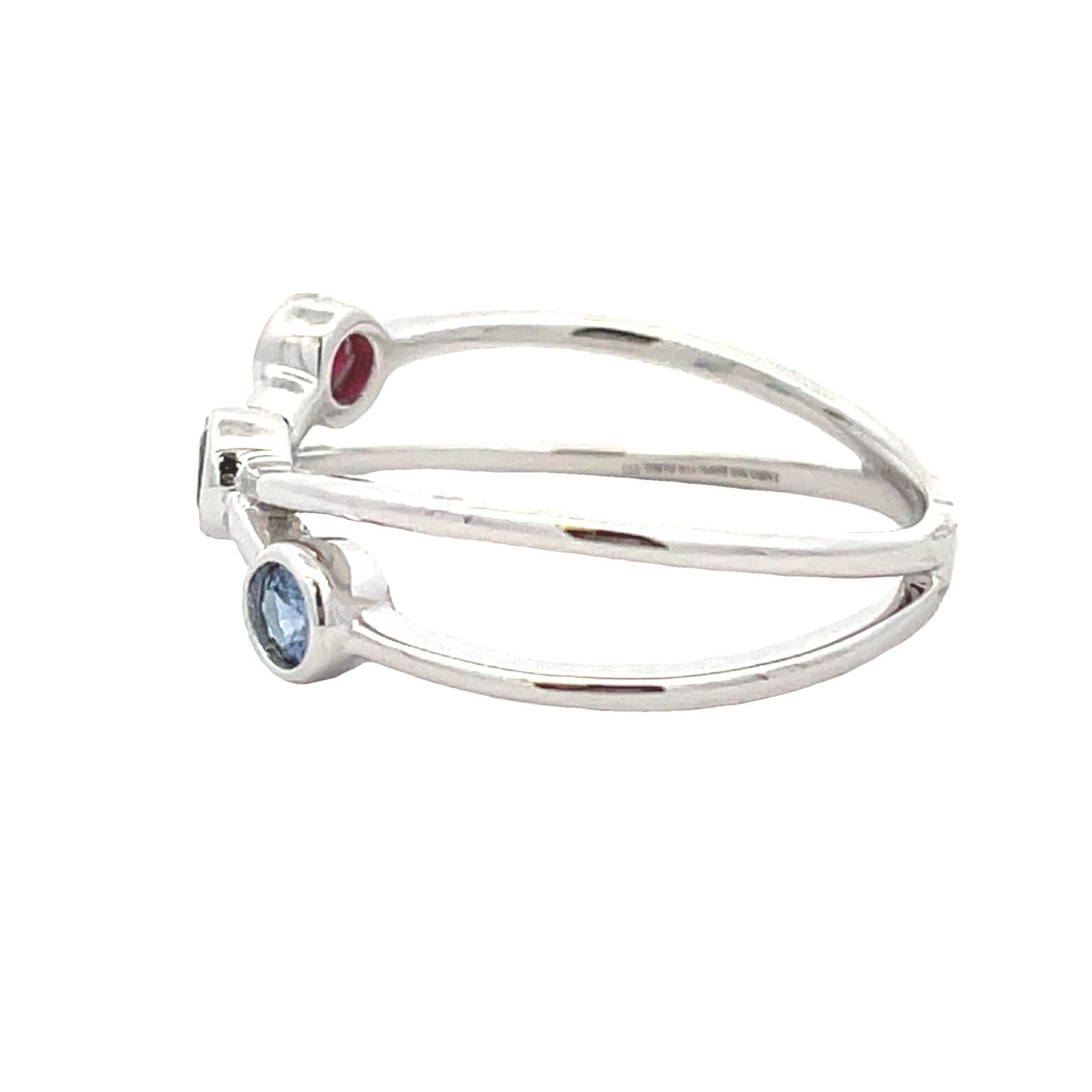 Genuine .31ct Sapphire Ruby Ring 14KT White Gold Bids.com