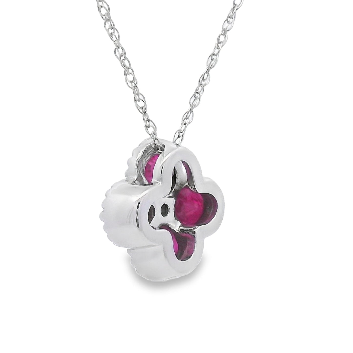.77ct Ruby Diamond Fashion Pendants 14KT White Gold Bids.com