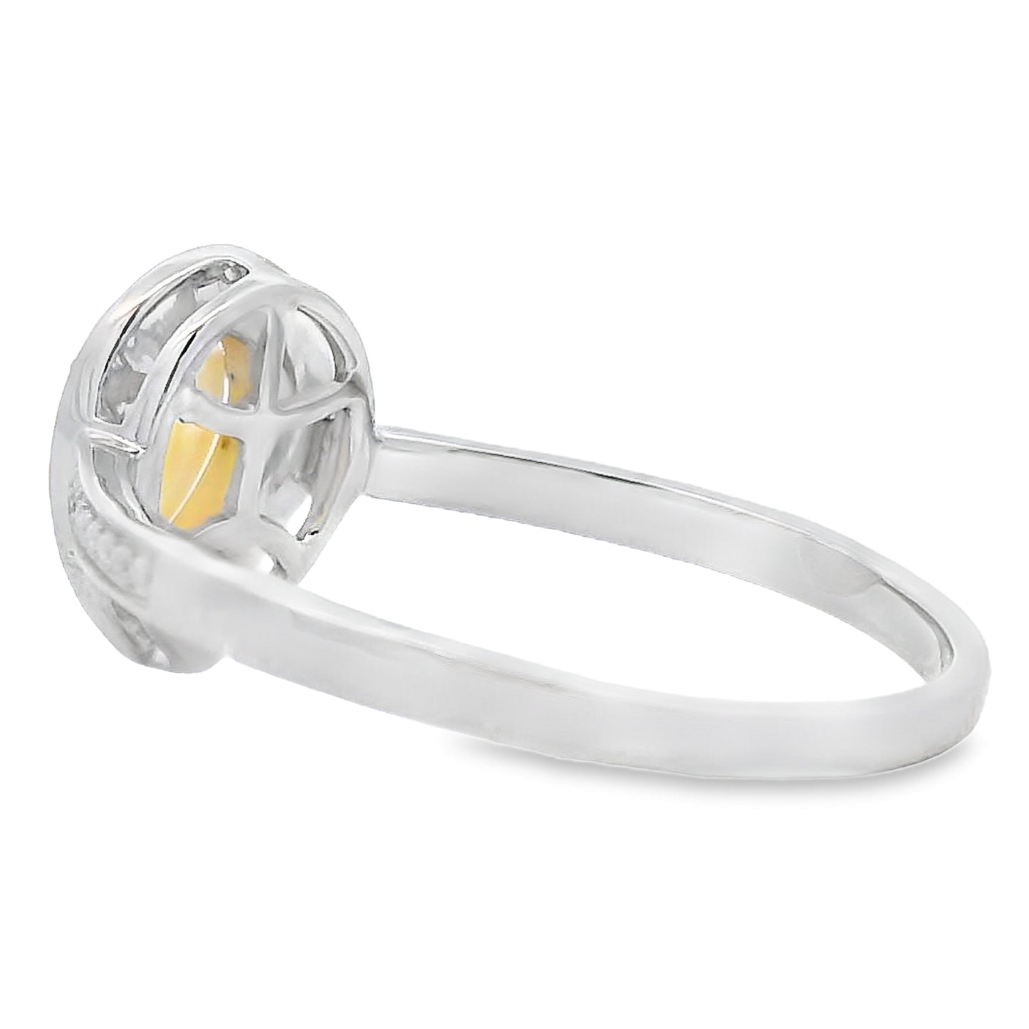 Genuine .30ct Opal Diamond Ring 10KT White Gold Bids.com