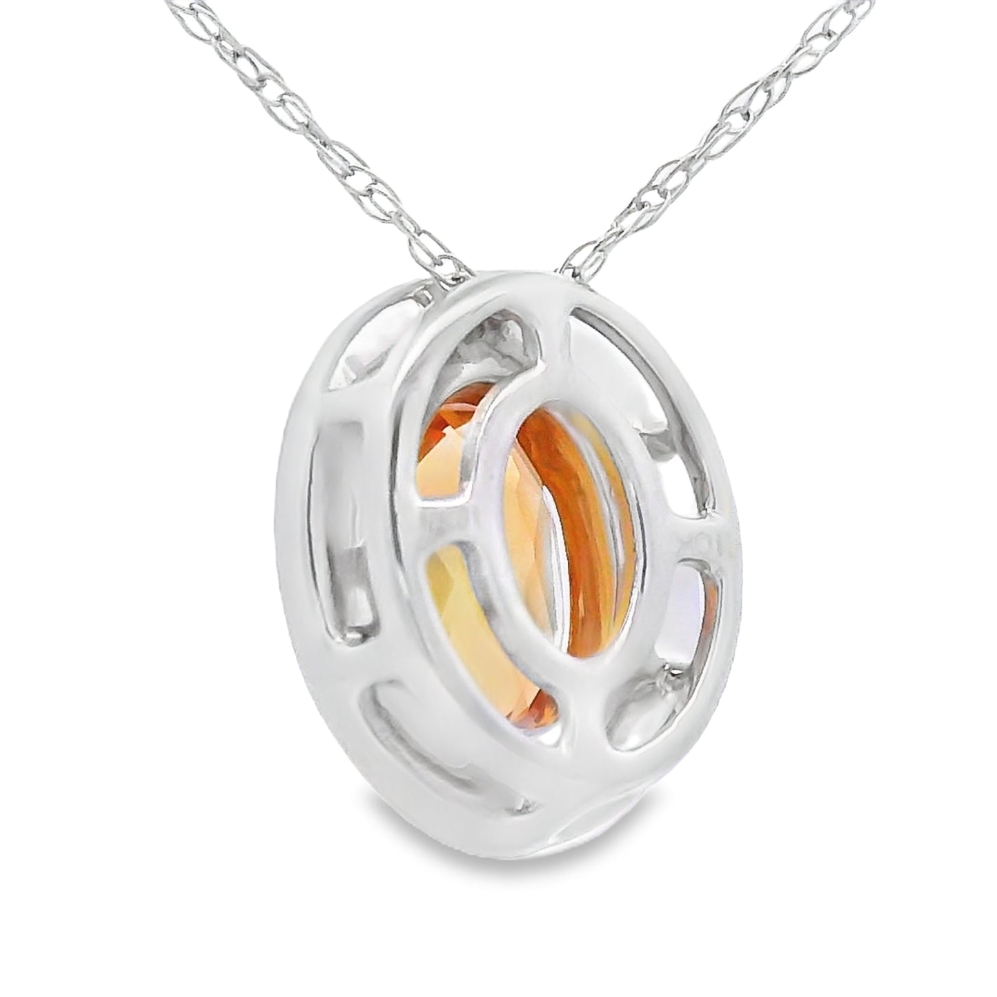 .51ct Citrine Diamond Fashion Pendants 10KT White Gold Bids.com