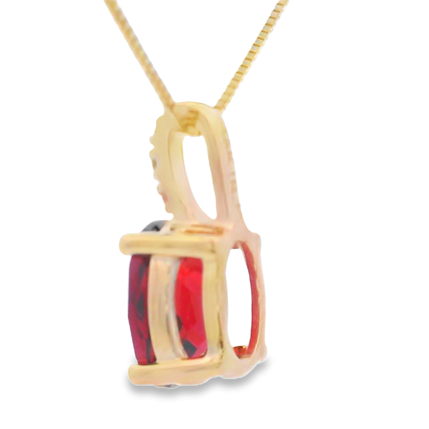 1.34ct Garnet Diamond Fashion Pendants 10KT Yellow Gold Bids.com