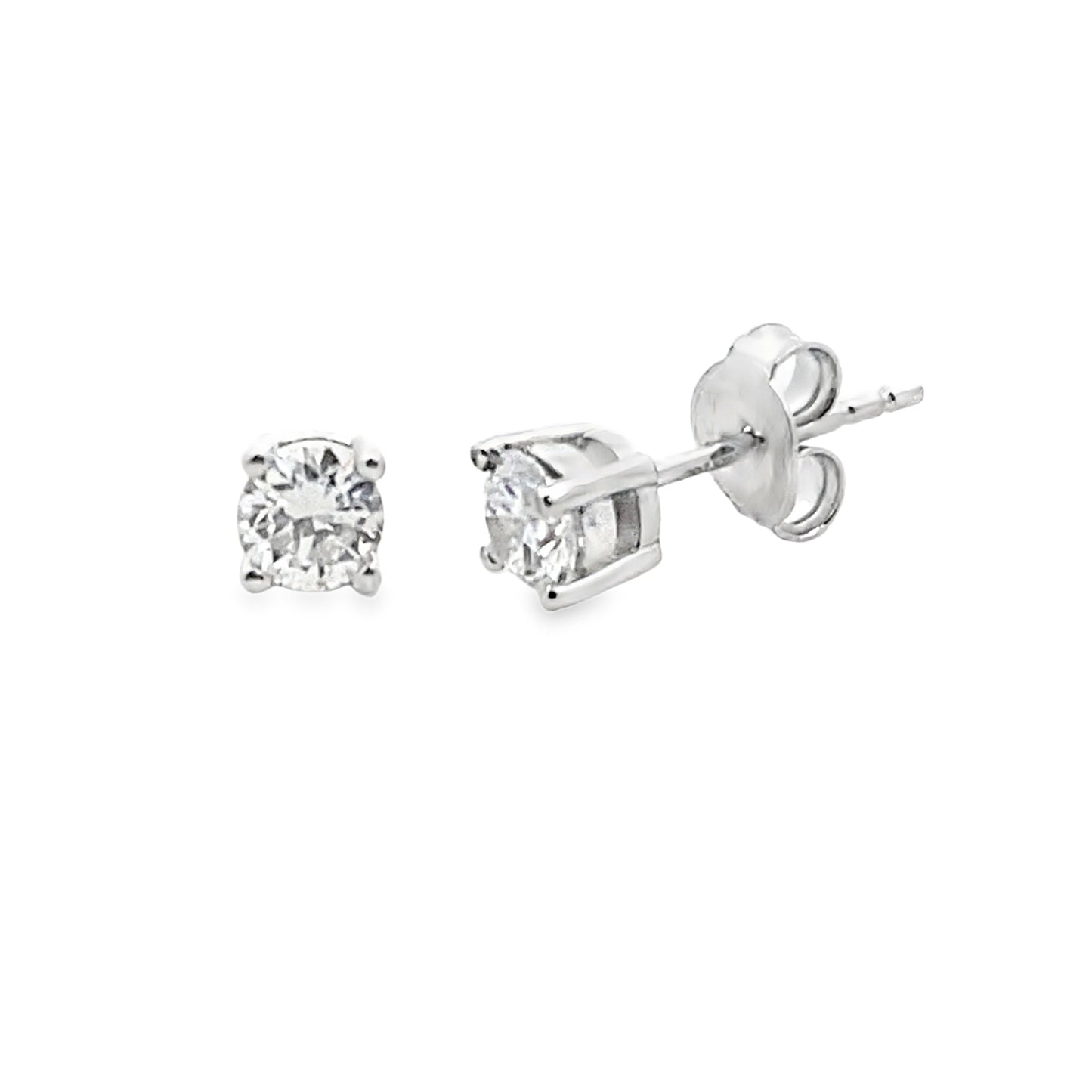 .50ct Lab Grown Diamond Stud Earrings Sterling Silver Bids.com