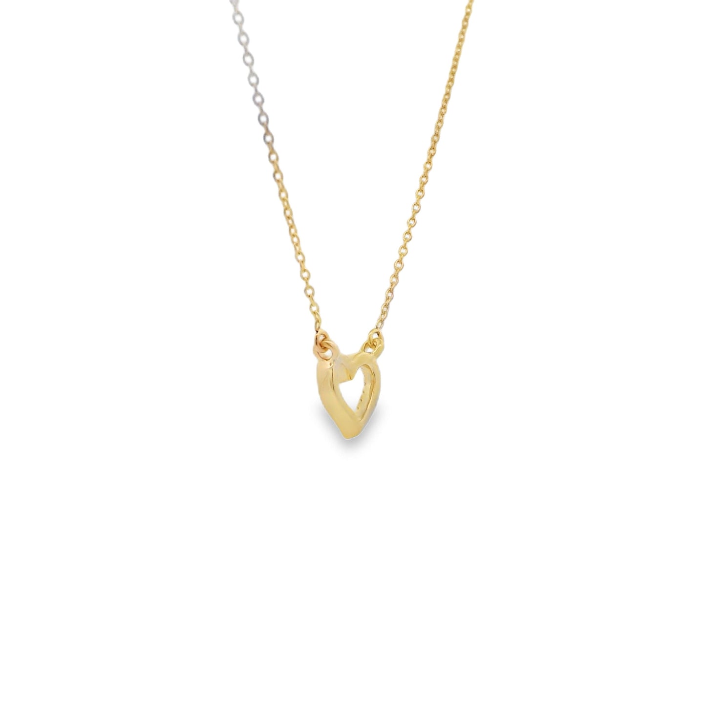 .03ct Diamond Heart Love Pendant 14KT Yellow Gold Bids.com