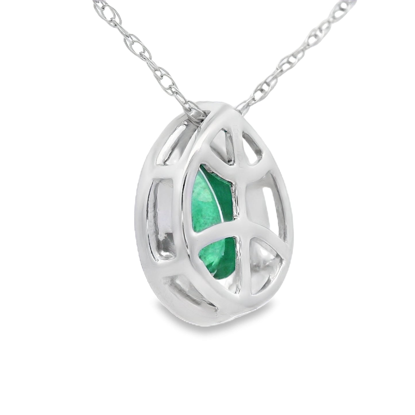 .41ct Emerald Diamond Fashion Pendants 10KT White Gold Bids.com