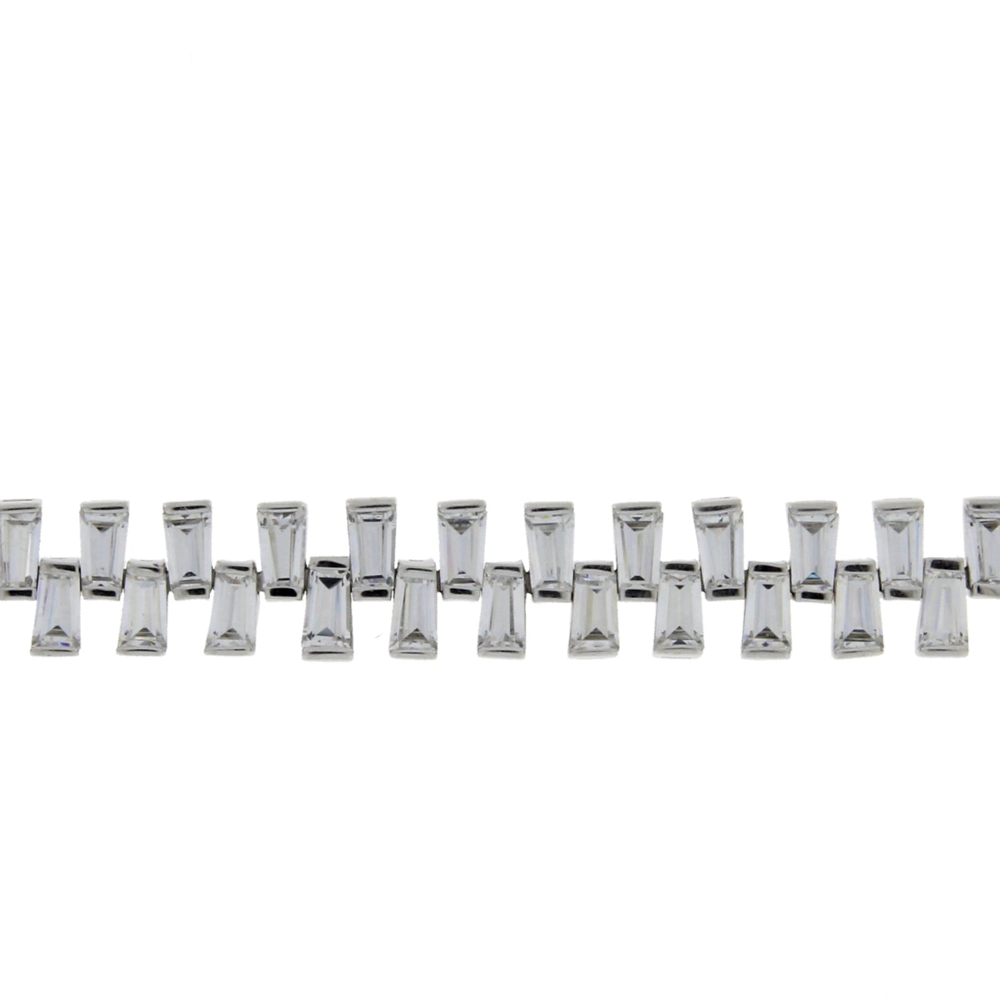 Natural Cubic Zirconium Tennis Bracelet Sterling Silver Bids.com