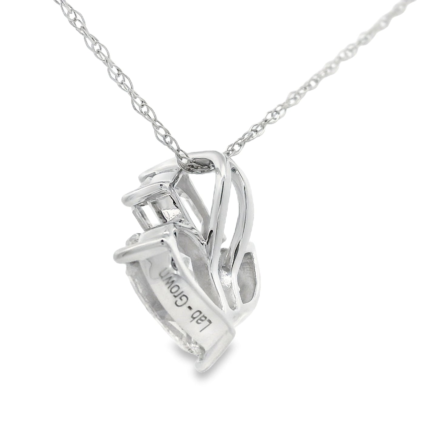 Lab Grown Diamond Fashion Pendants 14KT White Gold Bids.com