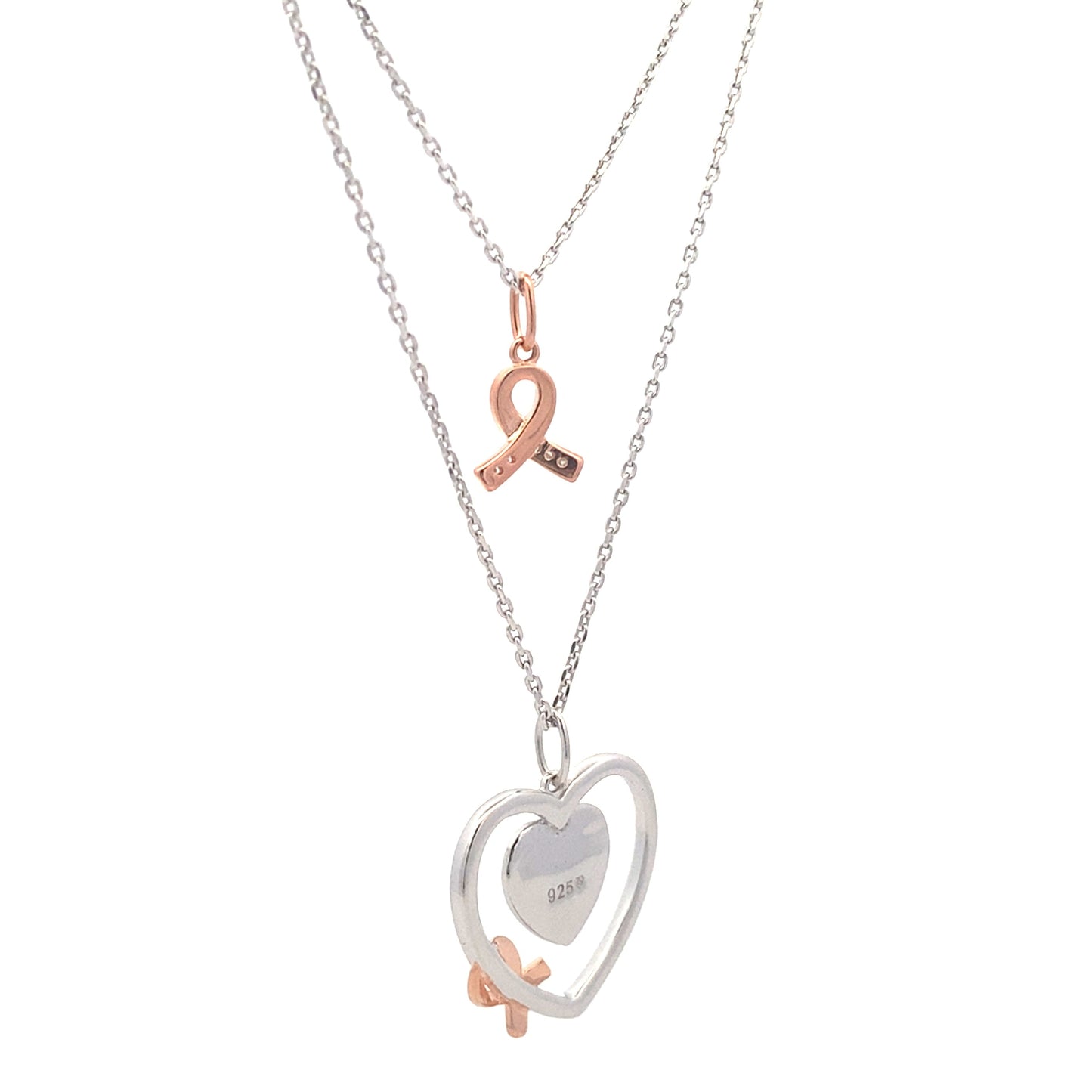 .02ct Diamond Heart Love Pendant Sterling Silver Bids.com