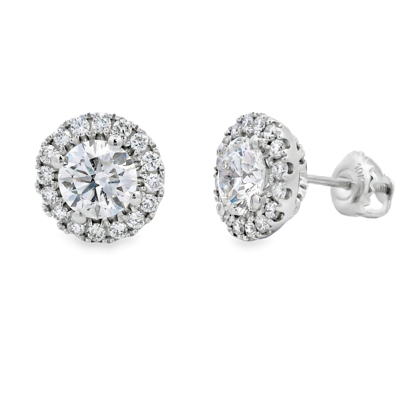 2.00ct Lab Grown Diamond Stud Earrings 10KT White Gold Bids.com