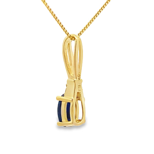 Sapphire Diamond Fashion Pendants 10KT Yellow Gold Bids.com