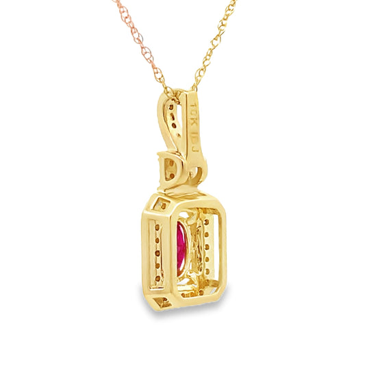.66ct Ruby Diamond Fashion Pendants 10KT Yellow Gold Bids.com
