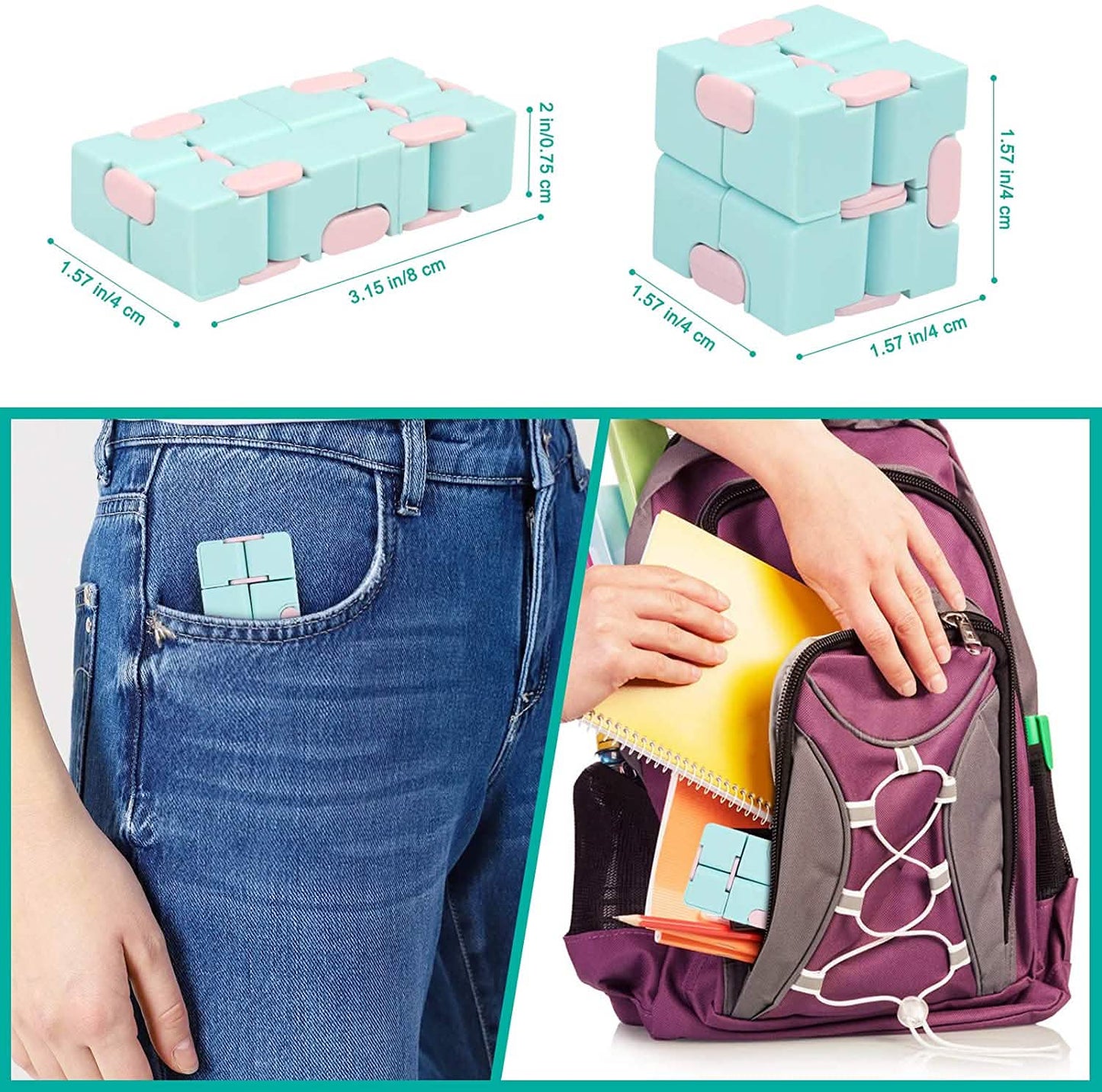 Infinity Cube Fidget Toy Stress Relieving Fidgeting Game DailySale