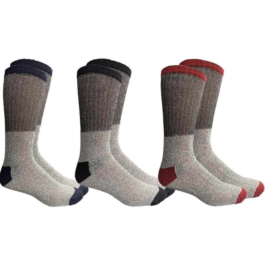 Insulated Thermal Cotton Cold Weather Crew Socks for Men or Women -3_Pack-Women DailySale