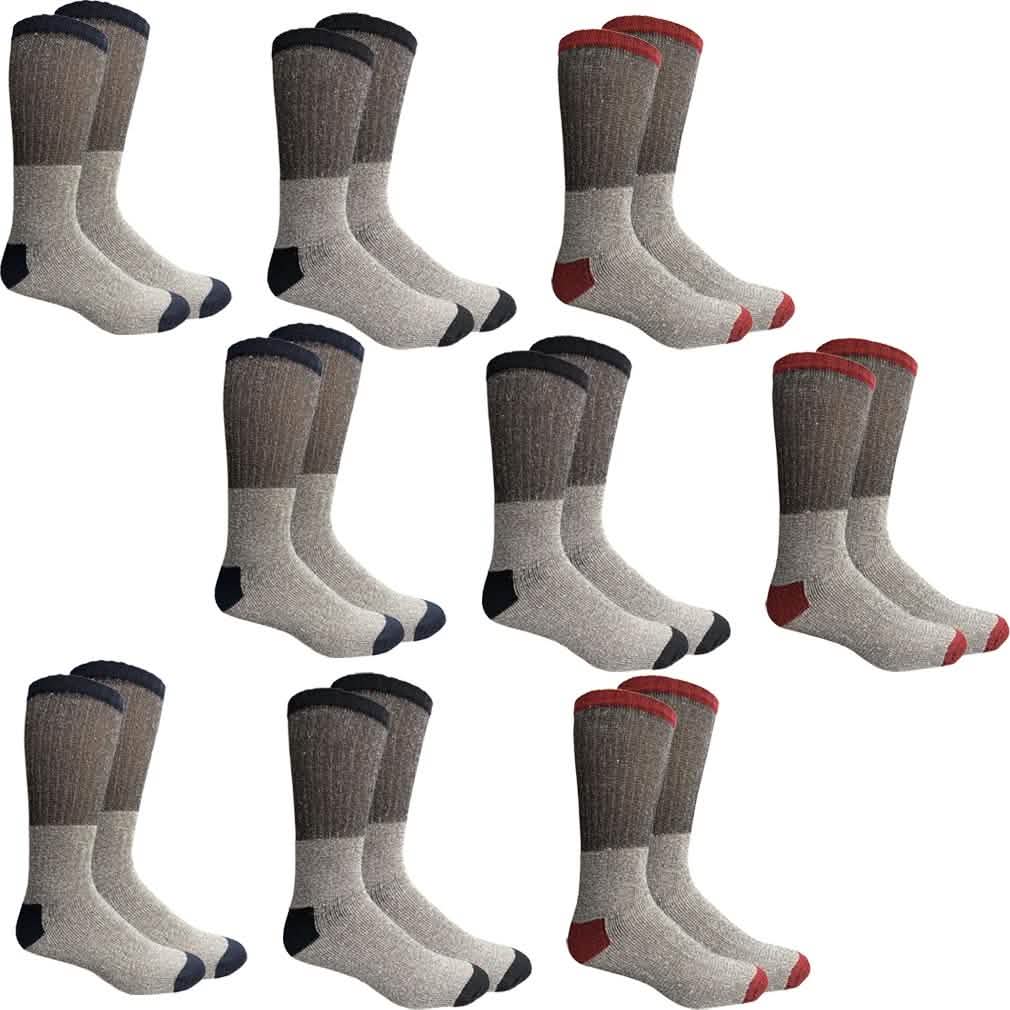 Insulated Thermal Cotton Cold Weather Crew Socks for Men or Women -9_Pack-Women DailySale