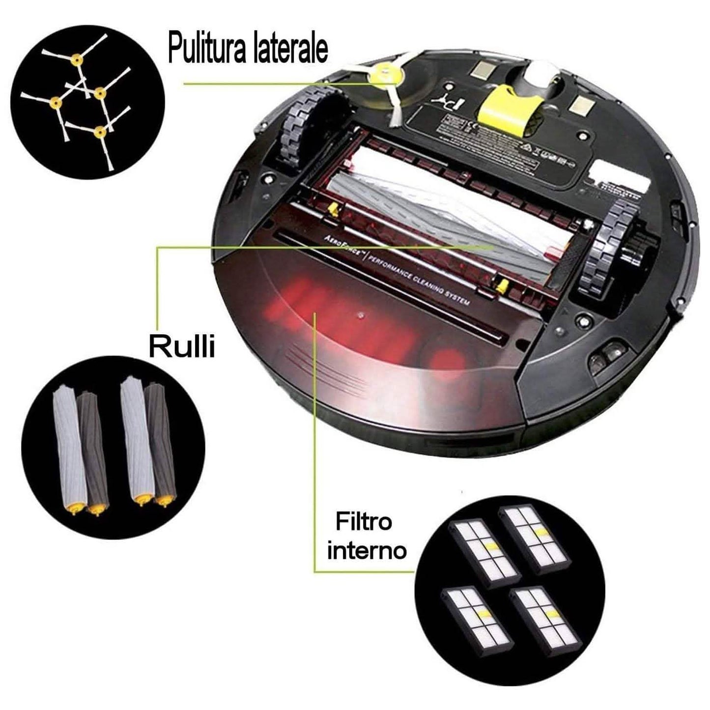 iRobot Roomba 805 Cleaning Vacuum Robot with Dual Virtual Wall Barriers and Bonus Filter (Refurbished) DailySale