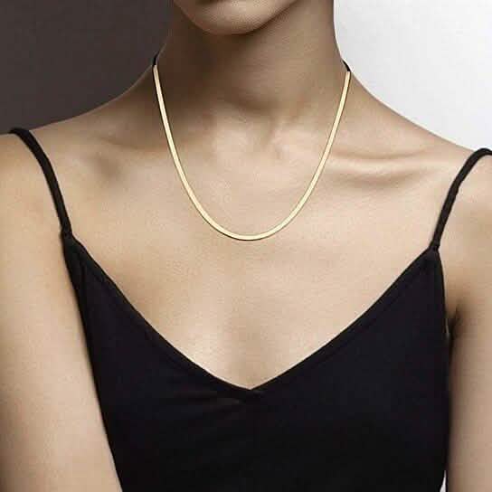 Italian Gold Sterling Silver Herringbone Chain DailySale