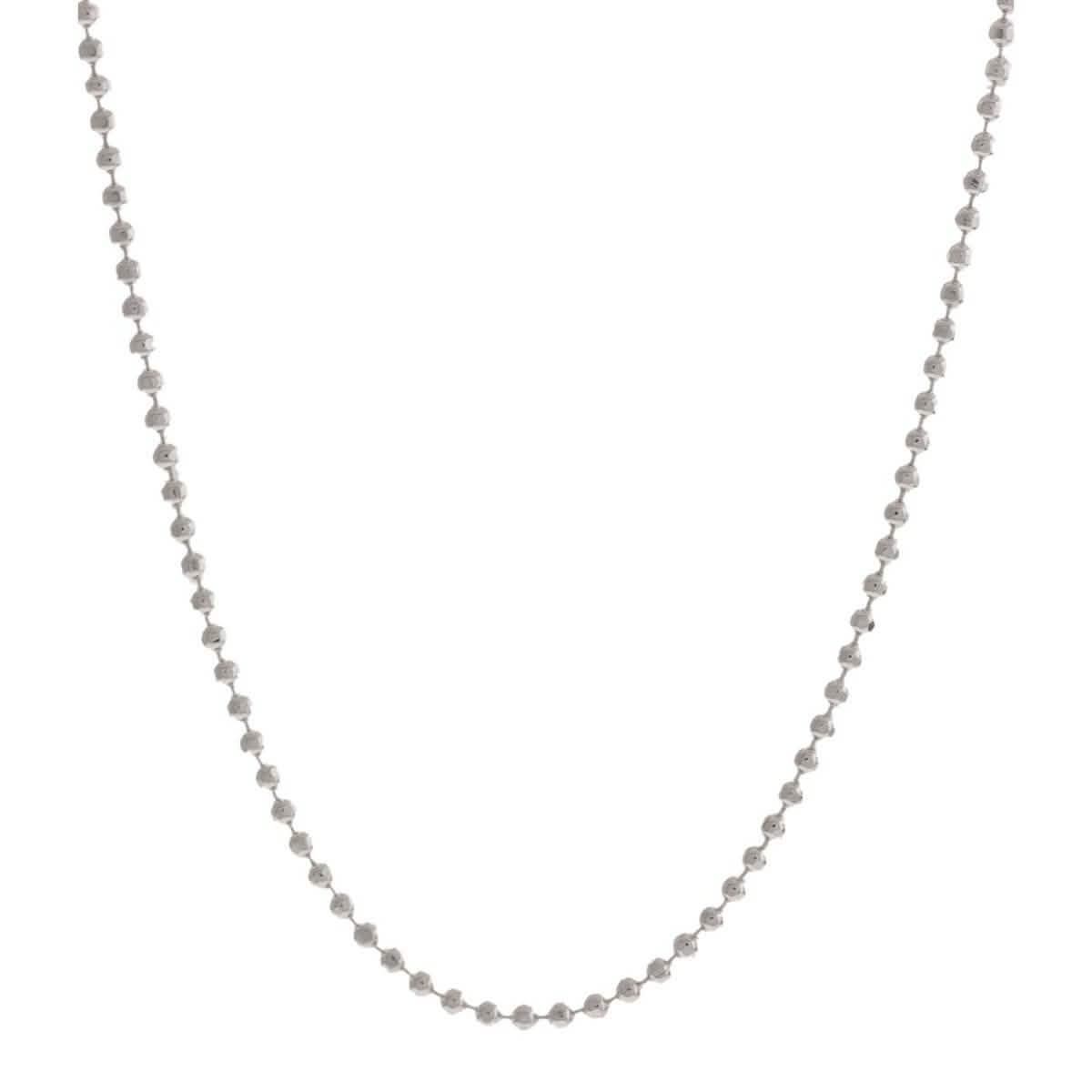 Italian Sterling Silver Diamond Cut Bead Chain Necklace DailySale