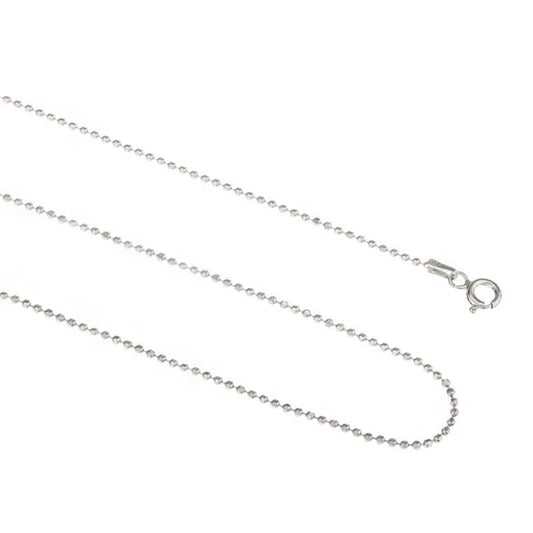 Italian Sterling Silver Diamond Cut Bead Chain Necklace DailySale