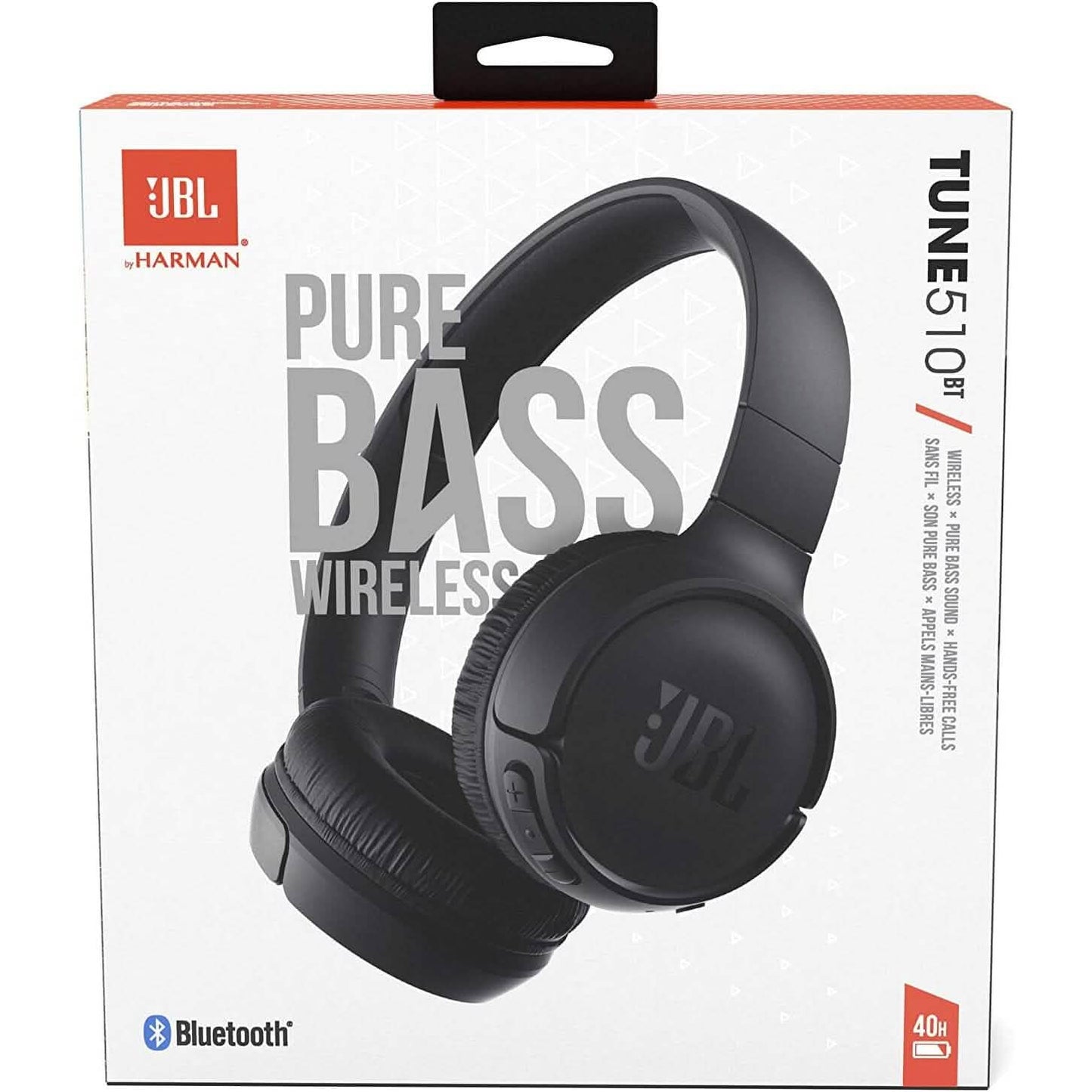 JBL Tune 510BT: Wireless On-Ear Headphones with Purebass Sound - Black (Refurbished) DailySale