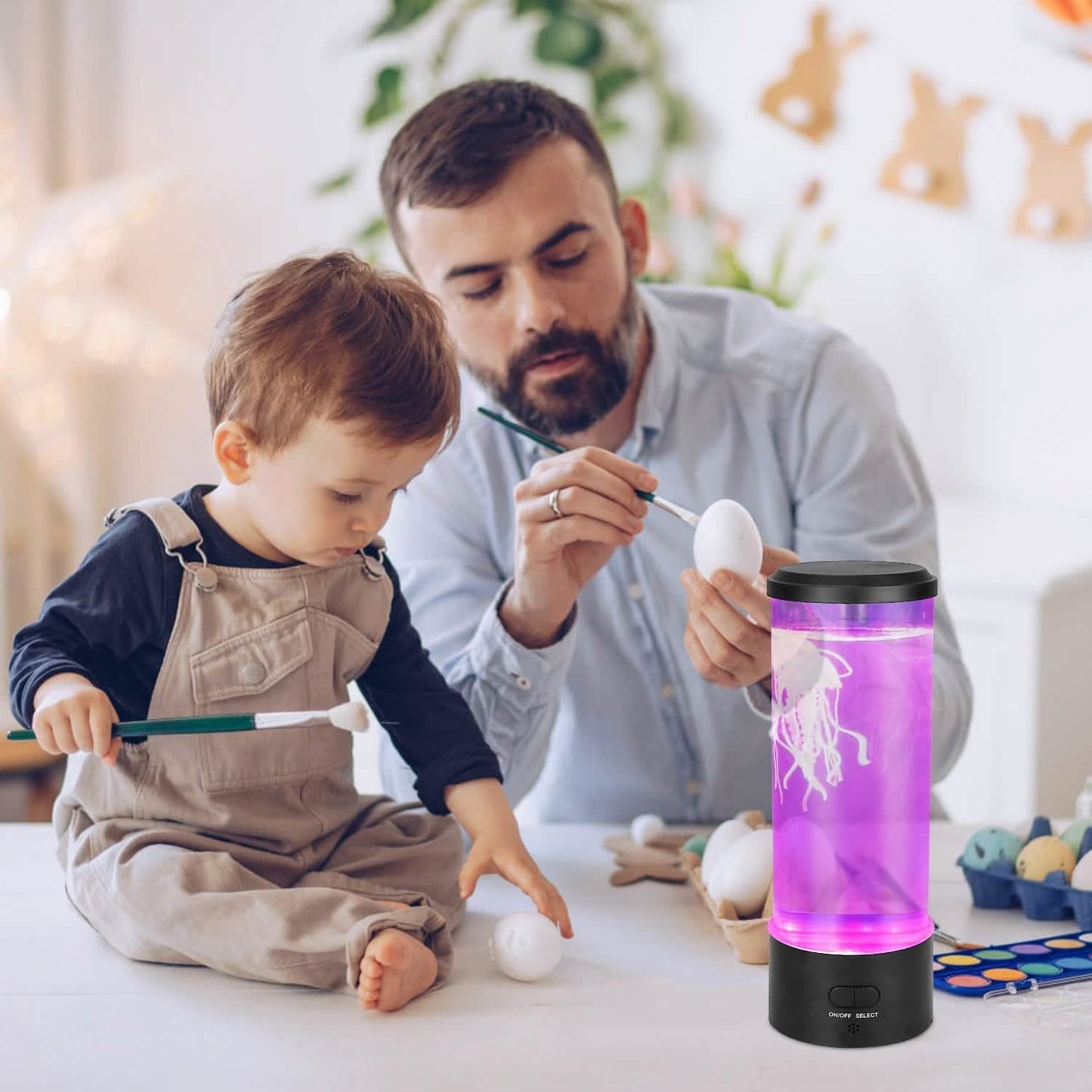Jellyfish Lava Lamp Multicolor Changing Mood Night Light DailySale