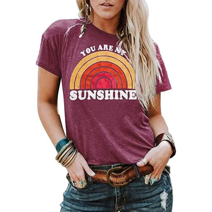 Kaislandy Women's You are My Sunshine T Shirt DailySale