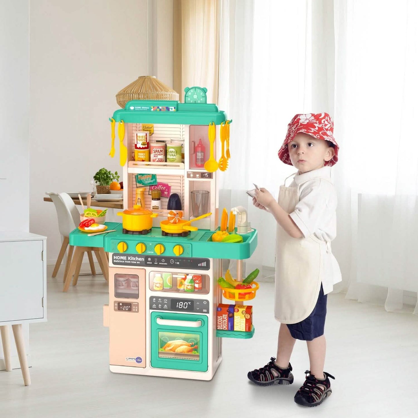 Kids Kitchen Play Set Interactive Pretend Kitchen Toys Cookware DailySale