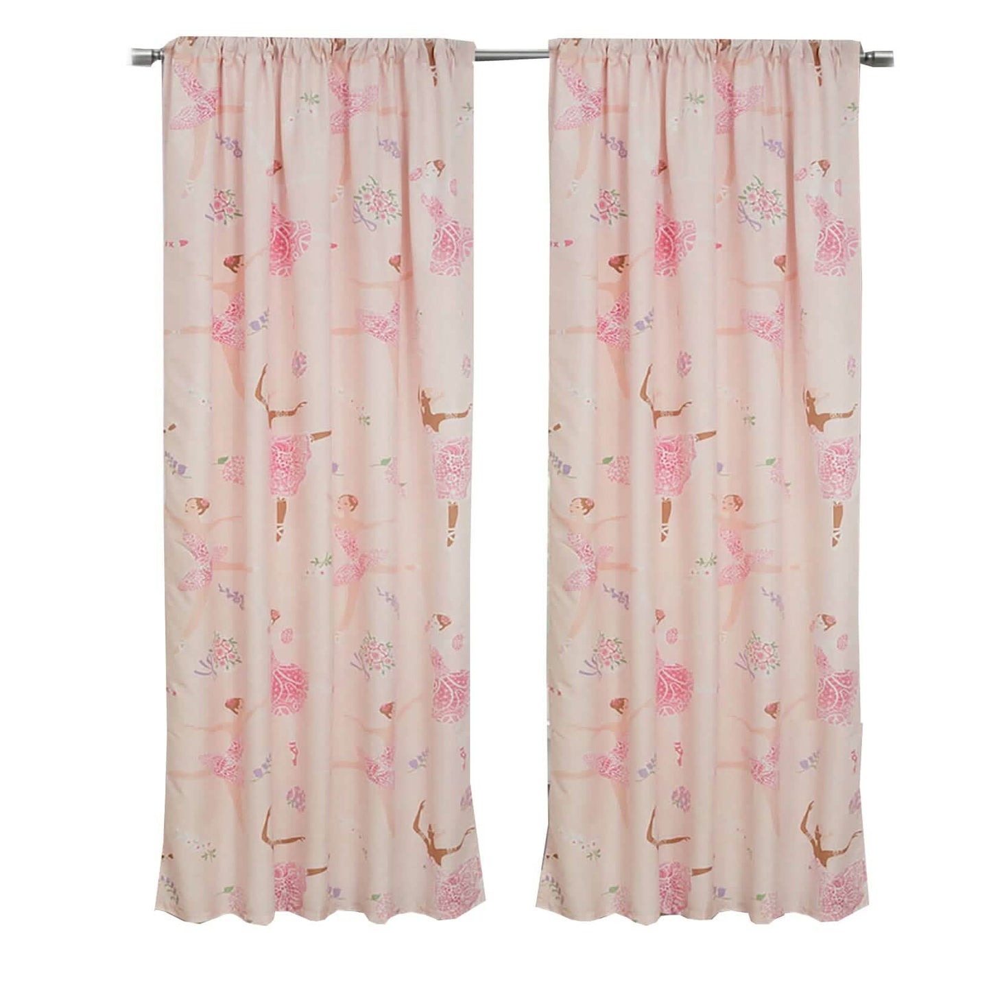 2-Piece Set: Kidz Mix Dancing Ballerinas Window Panel Pair DailySale