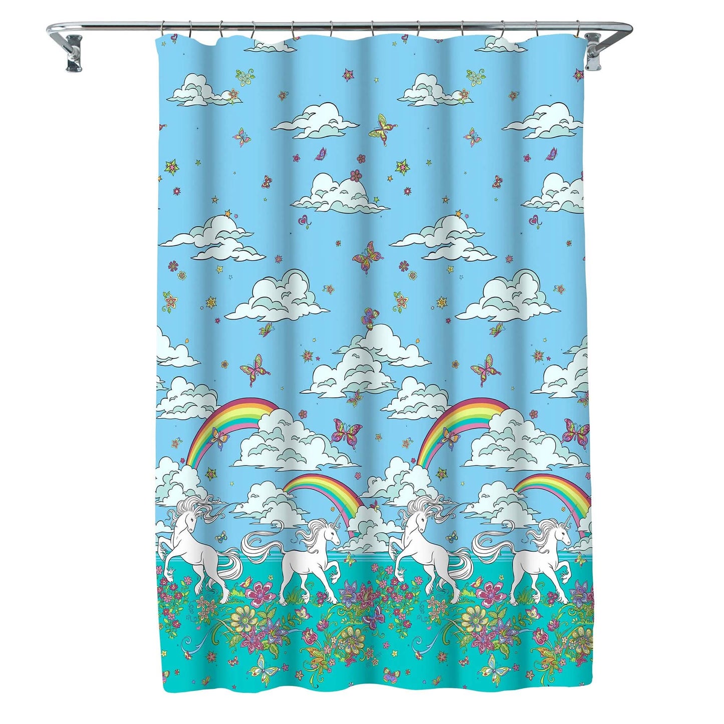Kidz Mix Unicorn Rainbow Shower Curtain DailySale