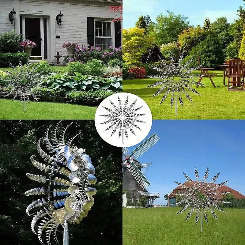 Kinetic Wind Sculptures & Spinners 3D Wind Spinner Wind Powered Wind Art DailySale