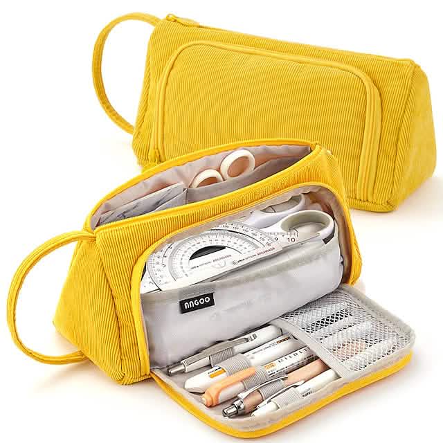 Large Capacity Corduroy Pencil Case DailySale