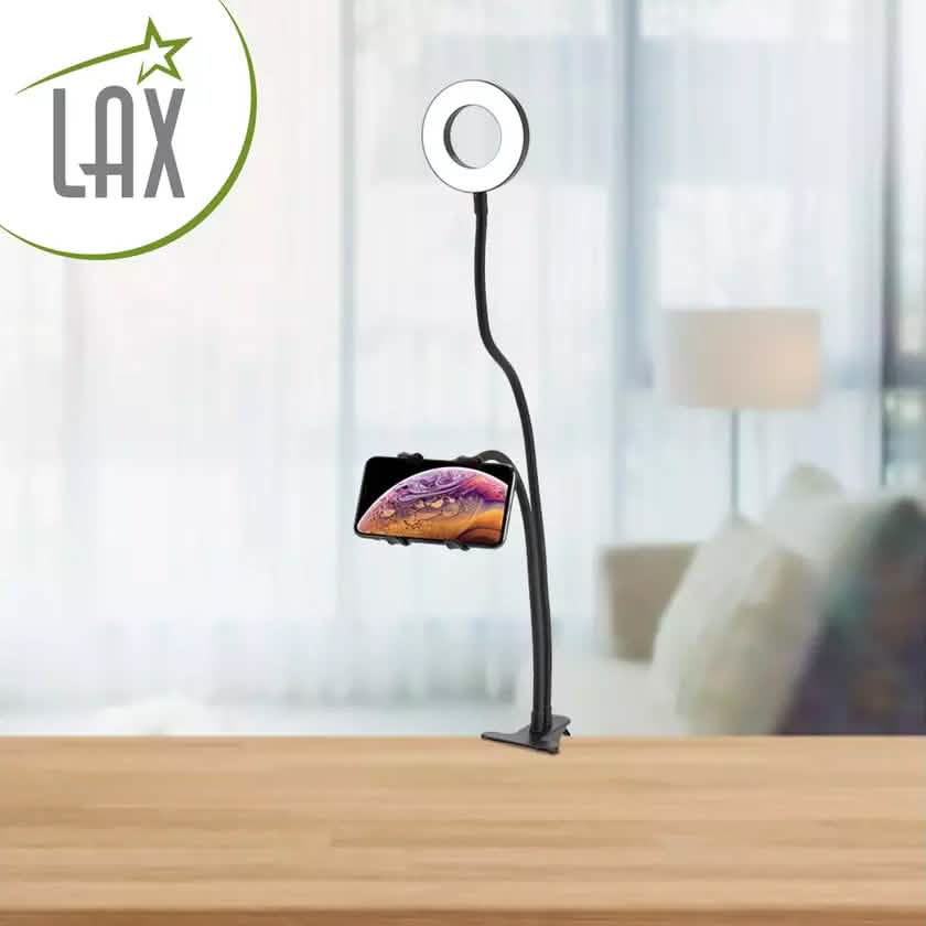 LAX Selfie Ring LED Light Stand with Desk Clip DailySale