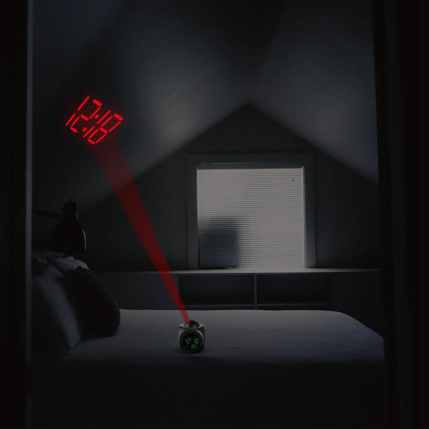 LCD Projection Alarm Clock with Voice Broadcast Function DailySale