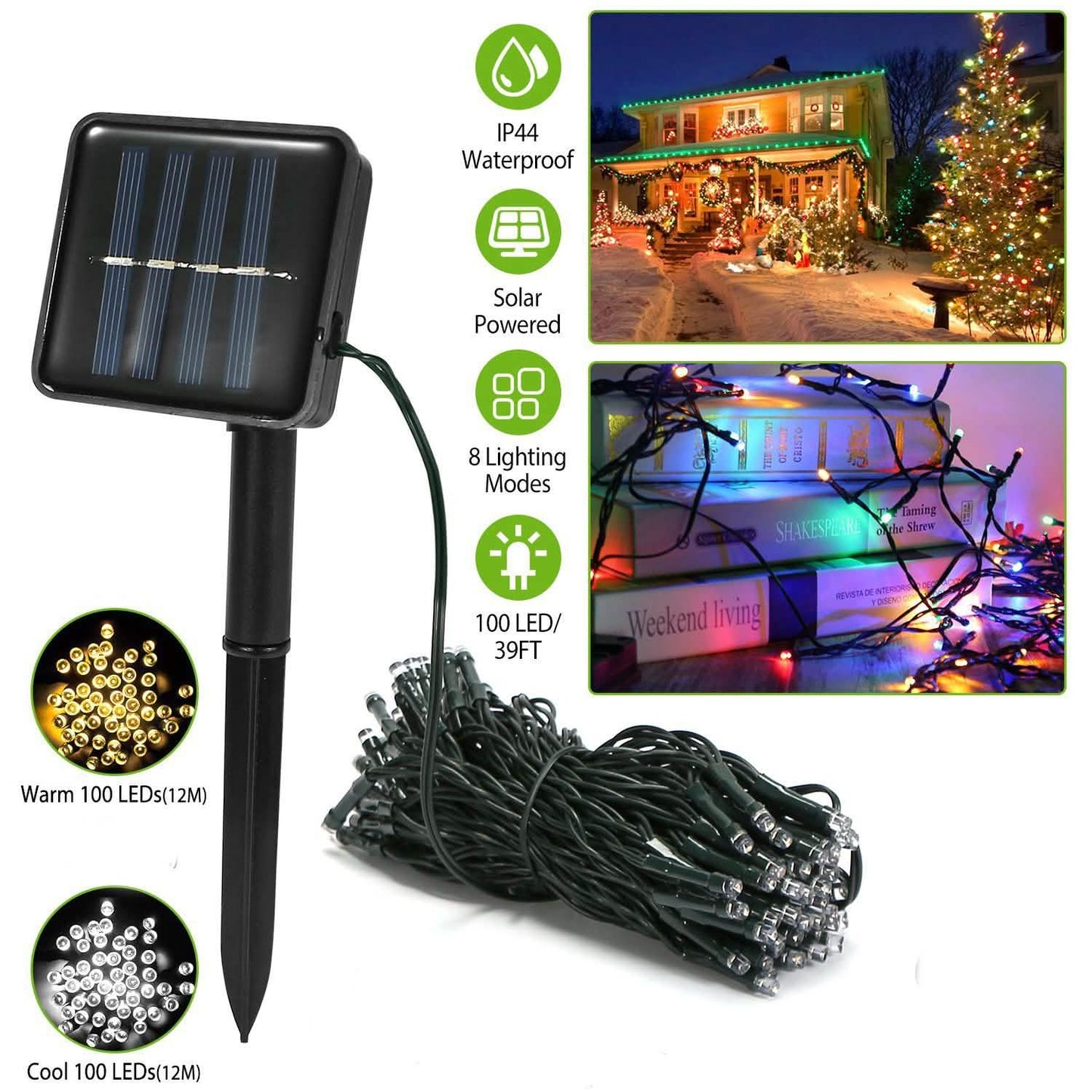LED Solar Power Fairy String Lights DailySale
