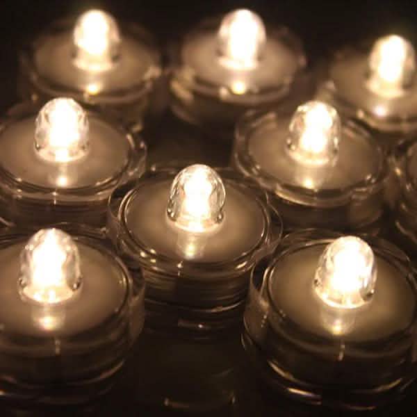 LED Submersible Waterproof Floral Decoration Tea Vase Battery Light Candles DailySale