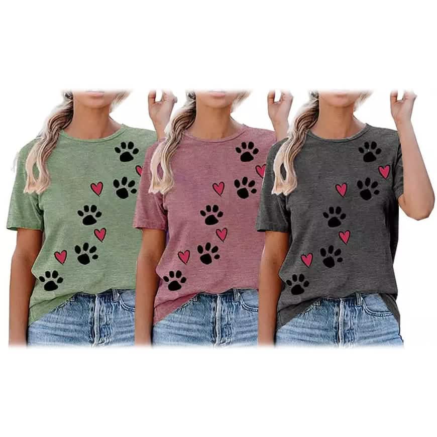 Leo Rosi Women's Dog Paw T-Shirt DailySale
