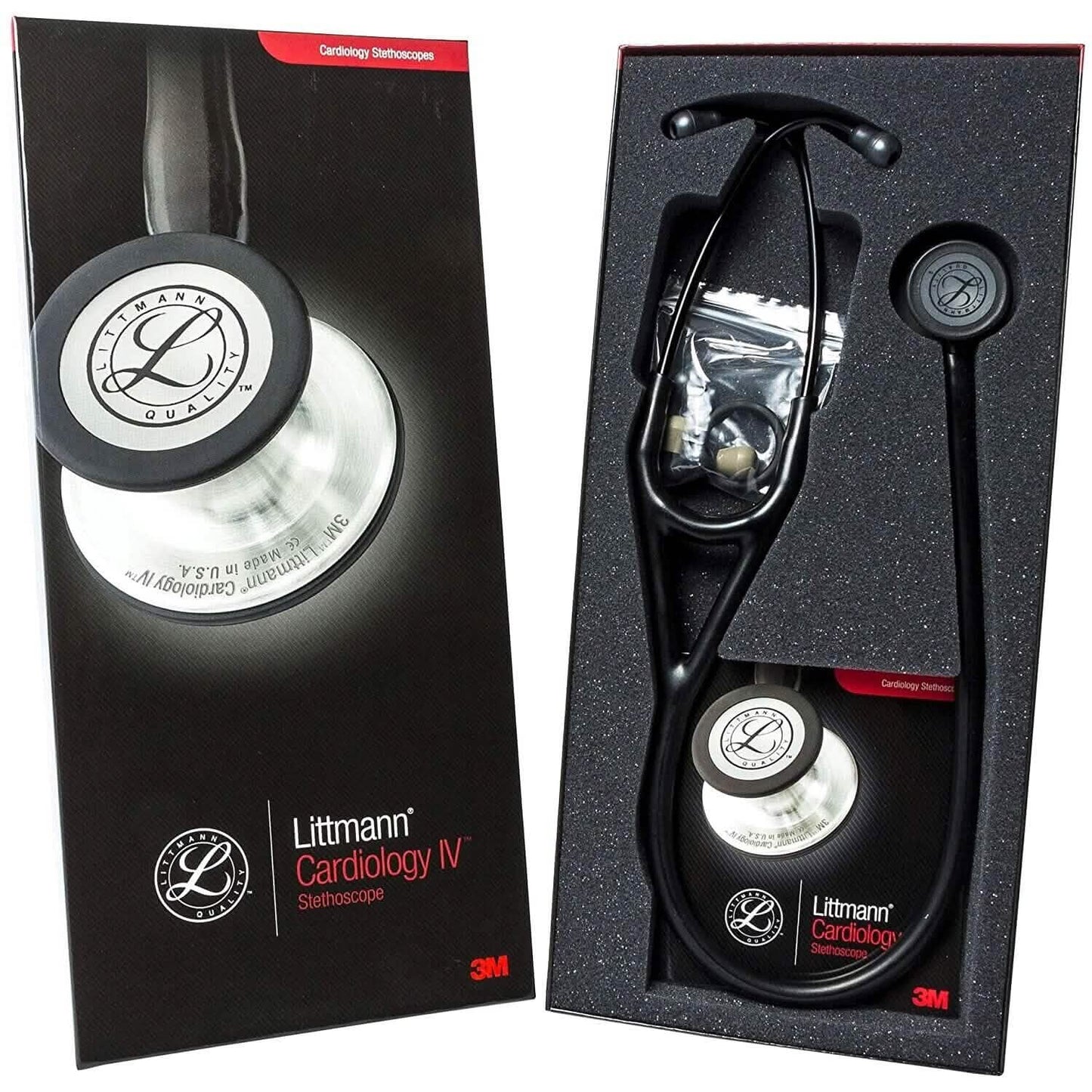 Littmann Cardiology IV Diagnostic Stethoscope - Rainbow-Finish Chestpiece/Black Tube (6165) (Refurbished) DailySale