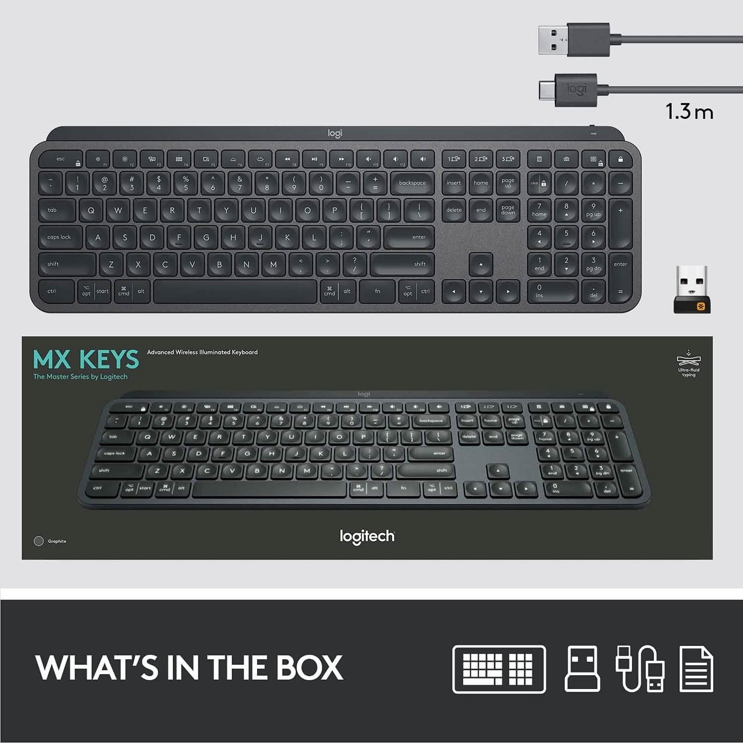 Logitech MX Keys Advanced Wireless Illuminated Keyboard DailySale