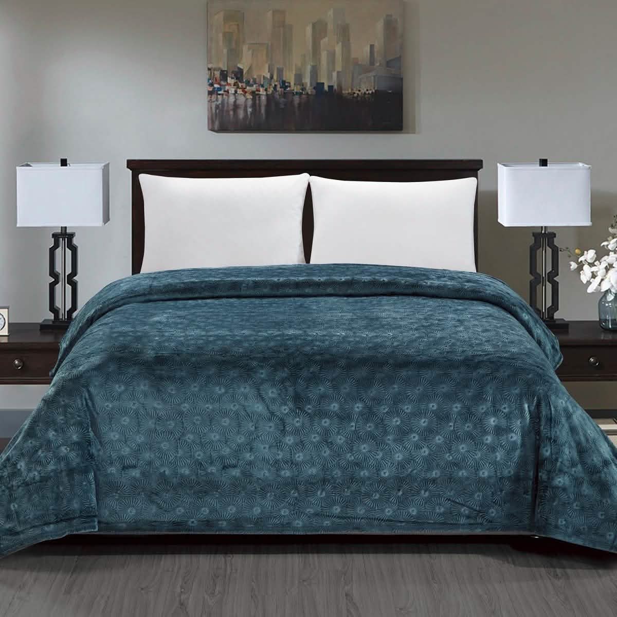 Louvre Blanket-Teal-King DailySale