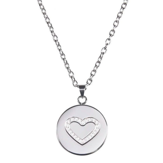 Love, Faith, & Survival Cubic Zirconia Disc Necklace DailySale