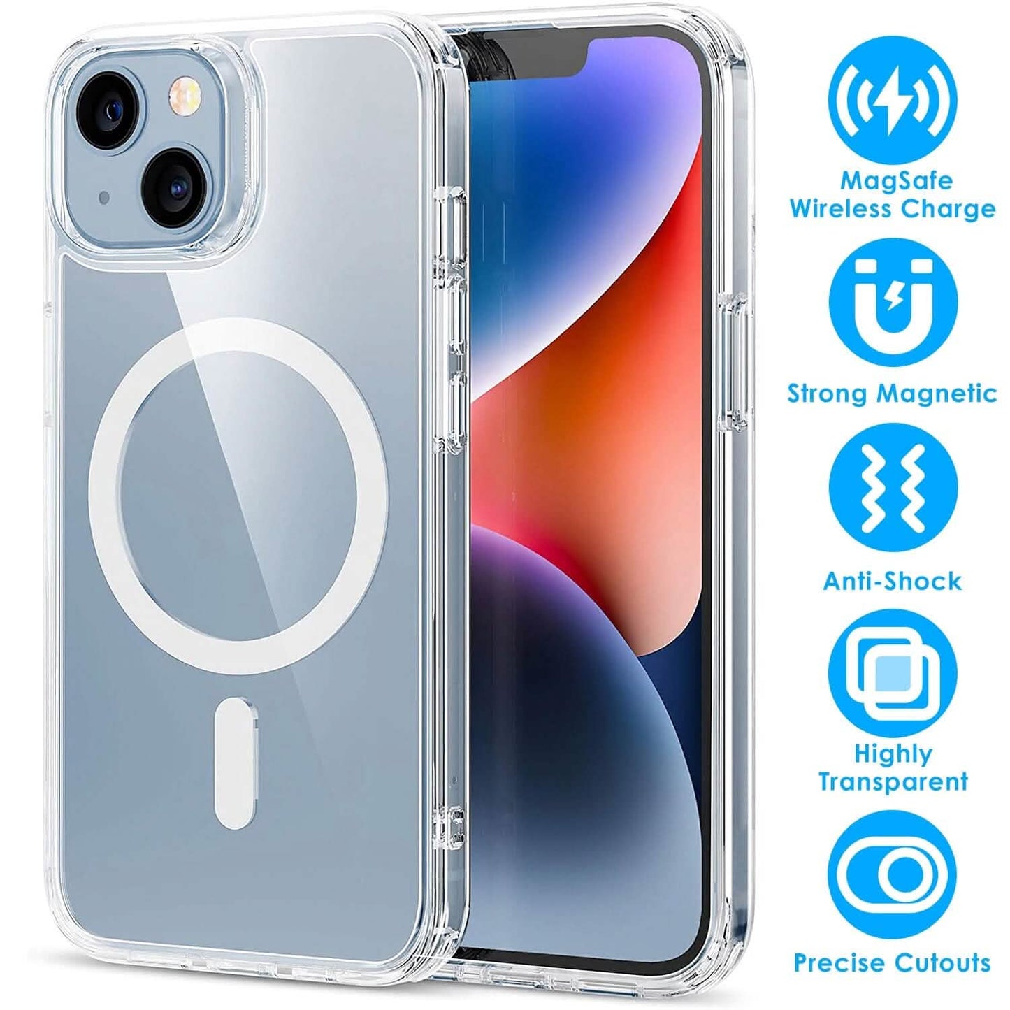 Magnetic Clear Phone Case Shockproof Transparent Phone Cover DailySale