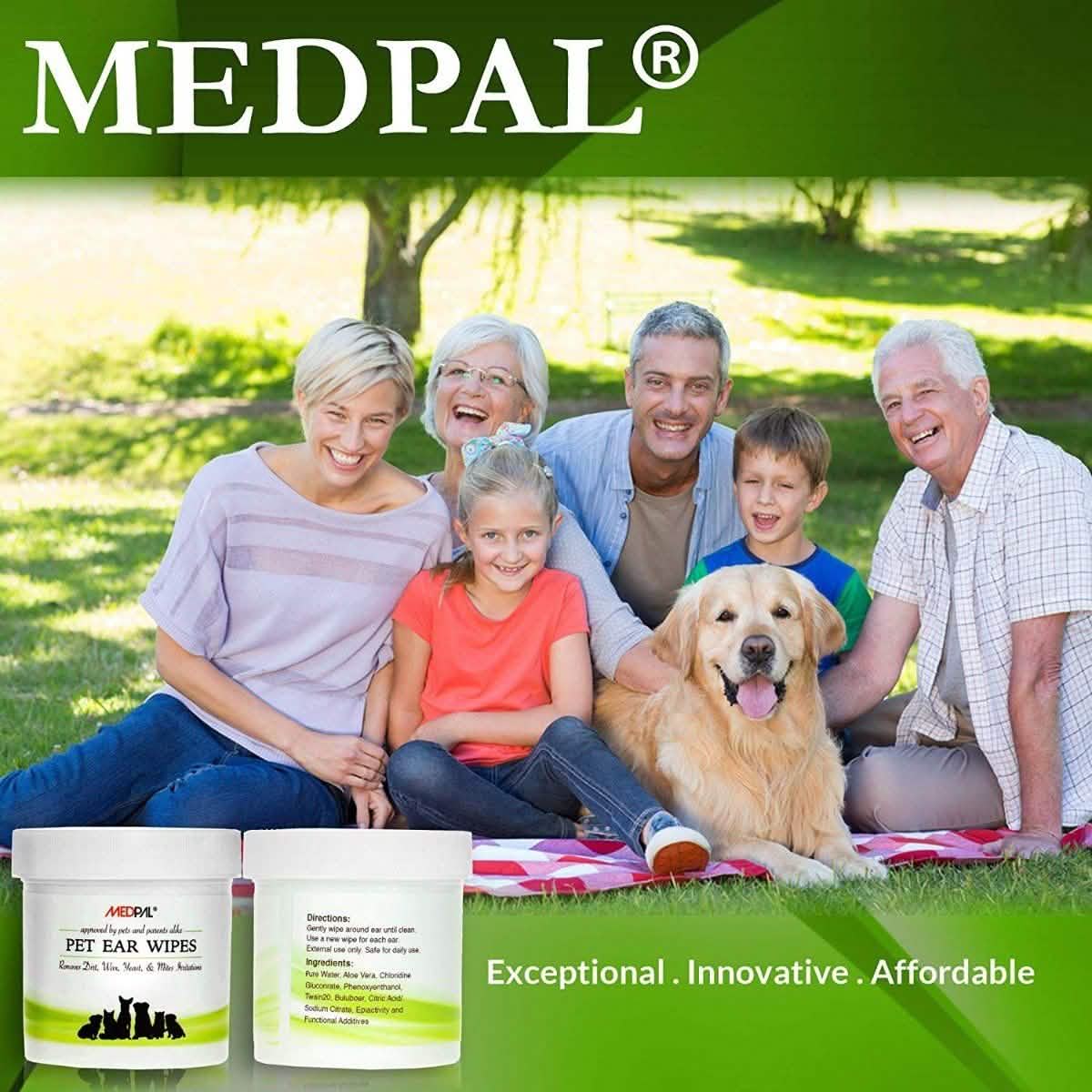 MedPal Cleaning Wipes for Dogs and Cats Prevent Ear Infections DailySale