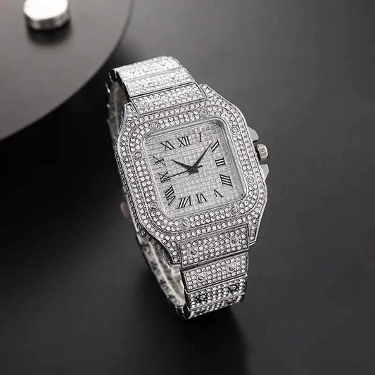 Men's Fashion Elegant High-End Analog Zinc Alloy Watch with Rhinestones DailySale