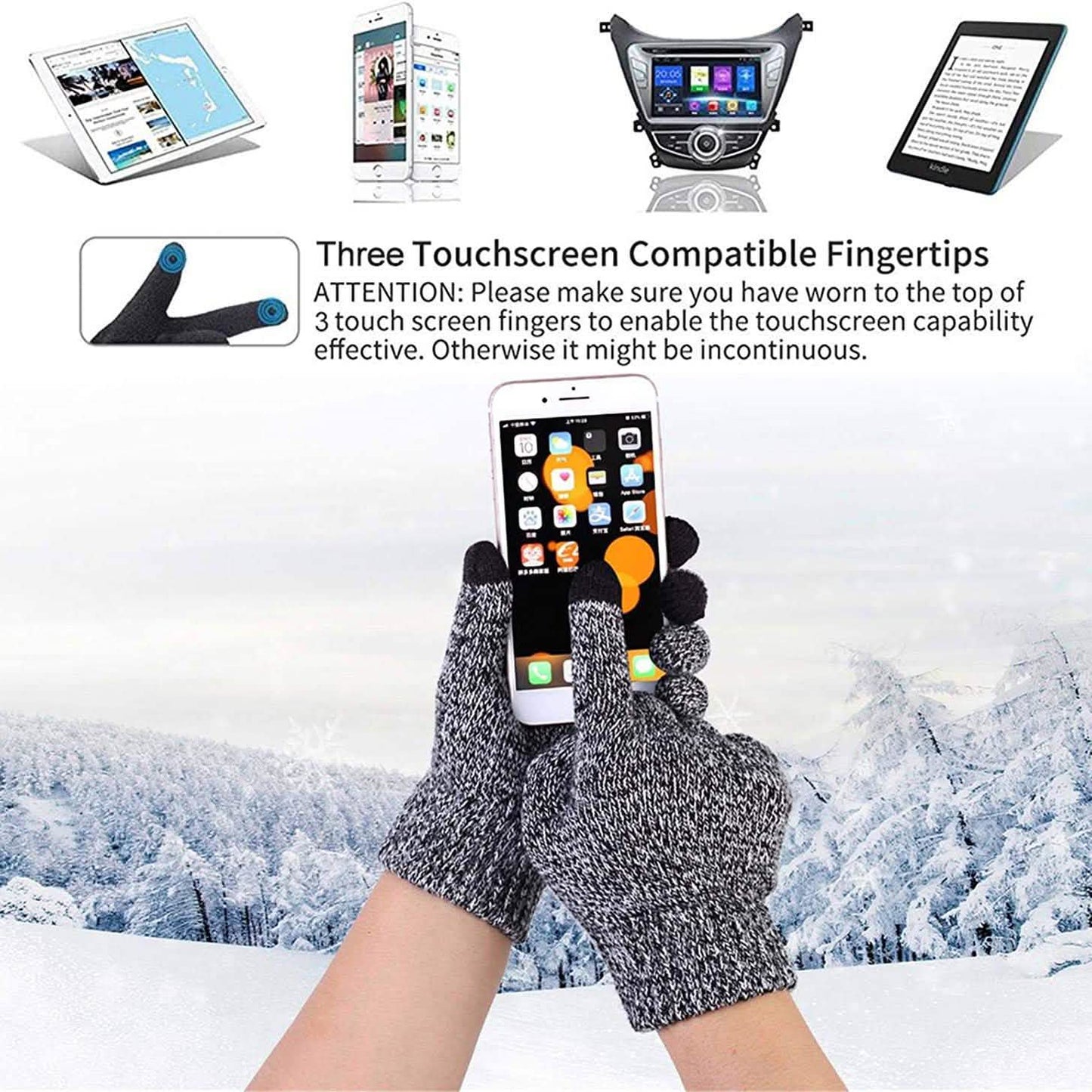 Men's Scaves and Beanie Hat Themal Gloves Set DailySale