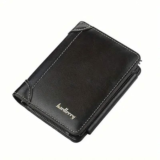 Men's Short Multi-Card Slots Tri-Fold Zipper Coin Pocket Wallet DailySale