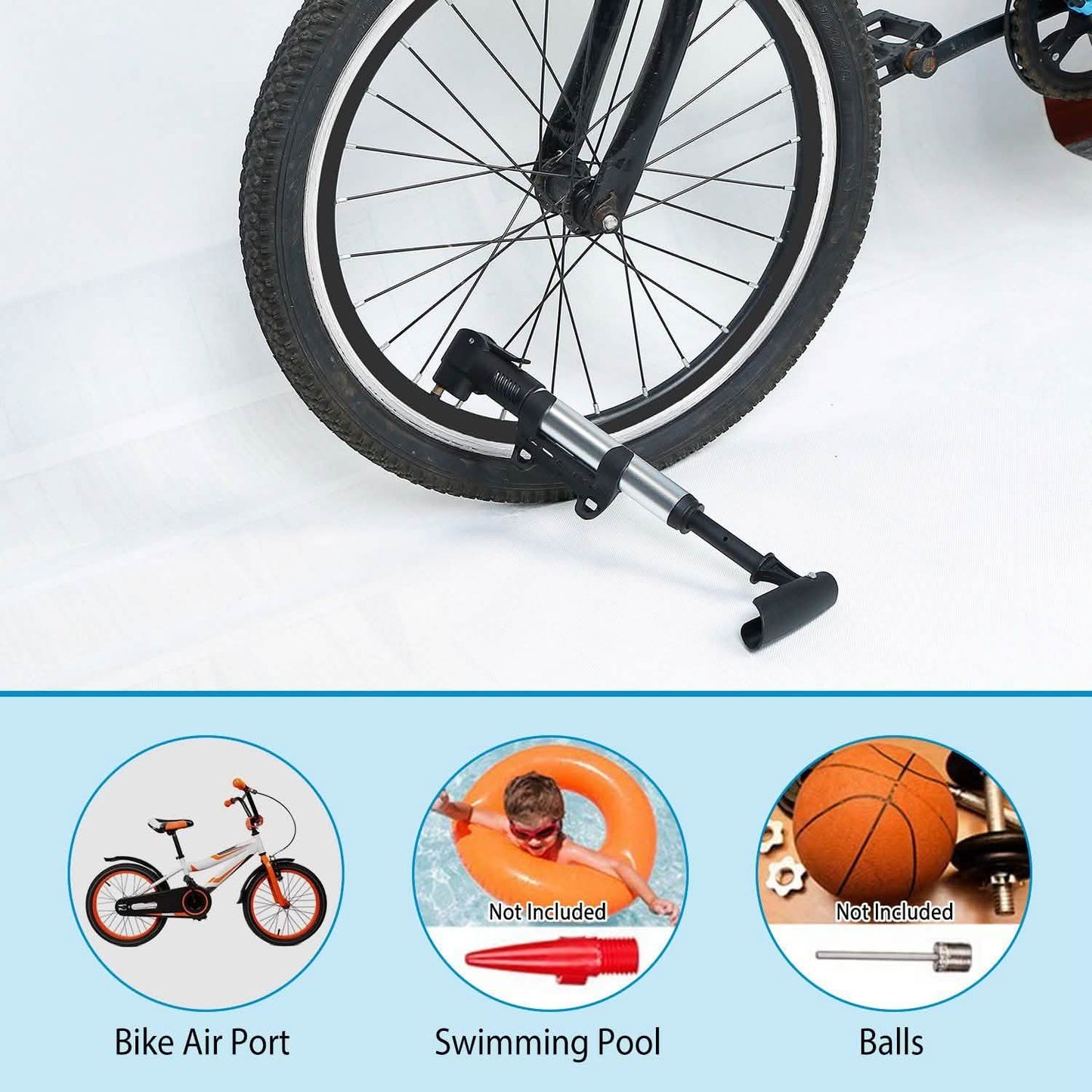 Mini Bike Pump Portable Bicycle Tire Inflator DailySale